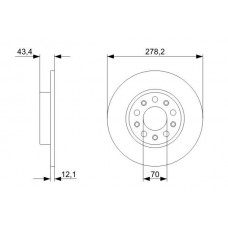 Гальмівний диск BOSCH 0986479292