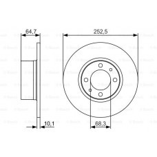 Гальмівний диск BOSCH 0986479988