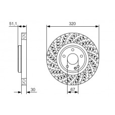 Гальмівний диск BOSCH 0986479A60