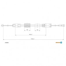 Трос ручного гальма ADRIAUTO 27.0229.1