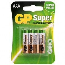 Комплект батарейок SUPER ALKALINE 1.5V LR03 AAA 4шт GP 28646
