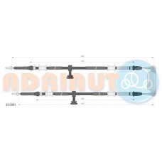 Трос ручного гальма ADRIAUTO 33.0291