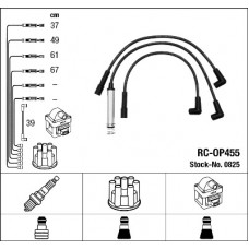 0825 Комплект ізольованих проводів для свічок запалення RC-OP455 NGK 0825