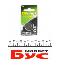 Батарейка GP Lithium CR2025 (3V DC) (1шт)